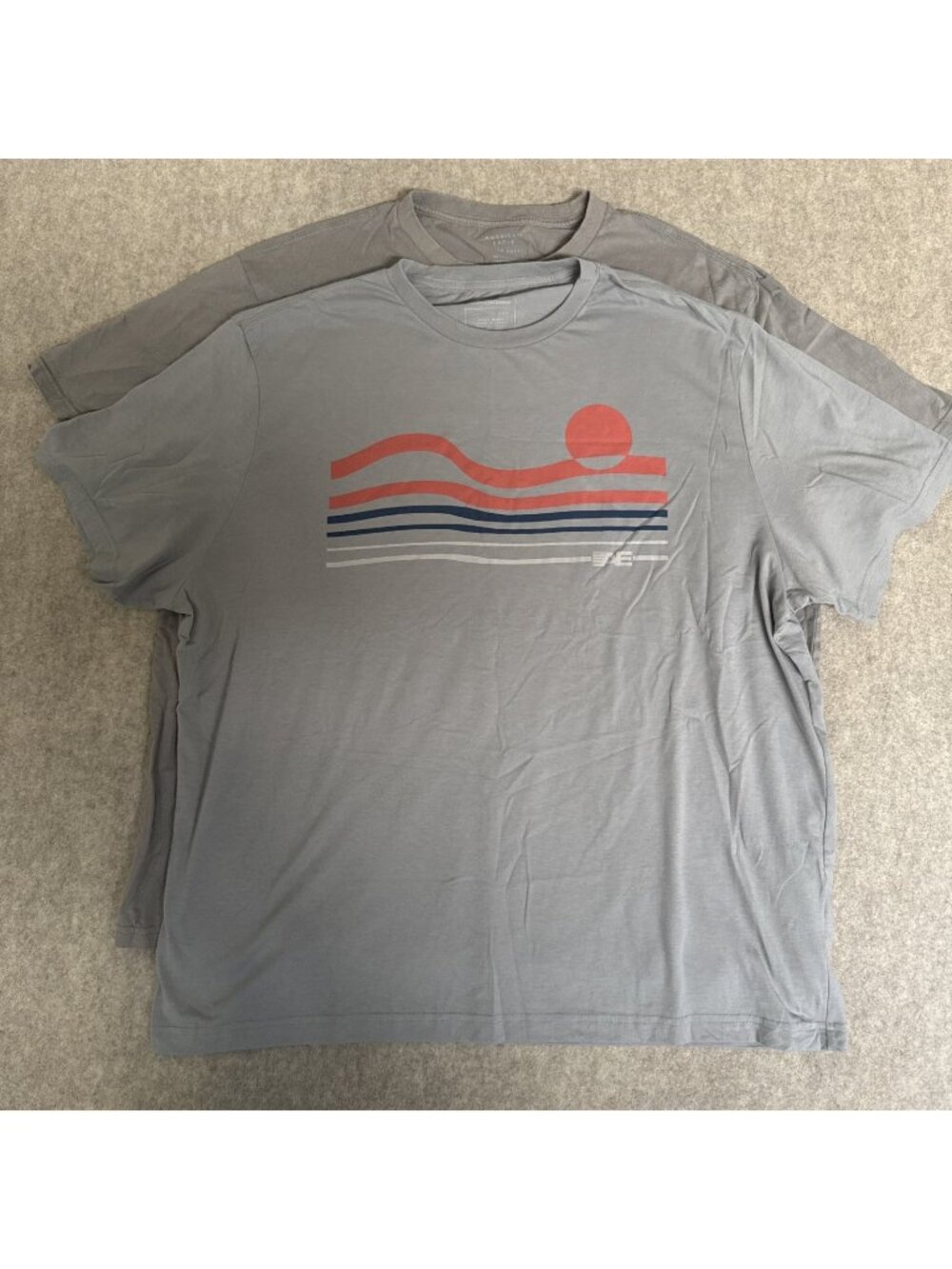 American Eagle Graphic T Shirts (Lot of 2) Mens 2XL Gray Short Sleeve